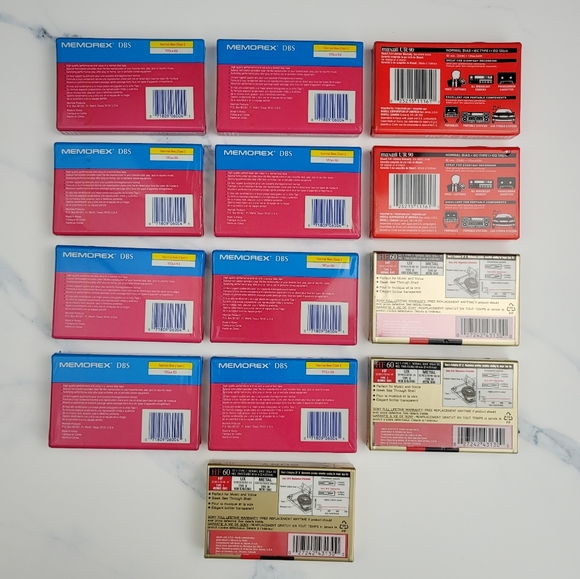 (13) Blank Cassette Tapes - Sony Maxell Memorex - Picture 4 of 12